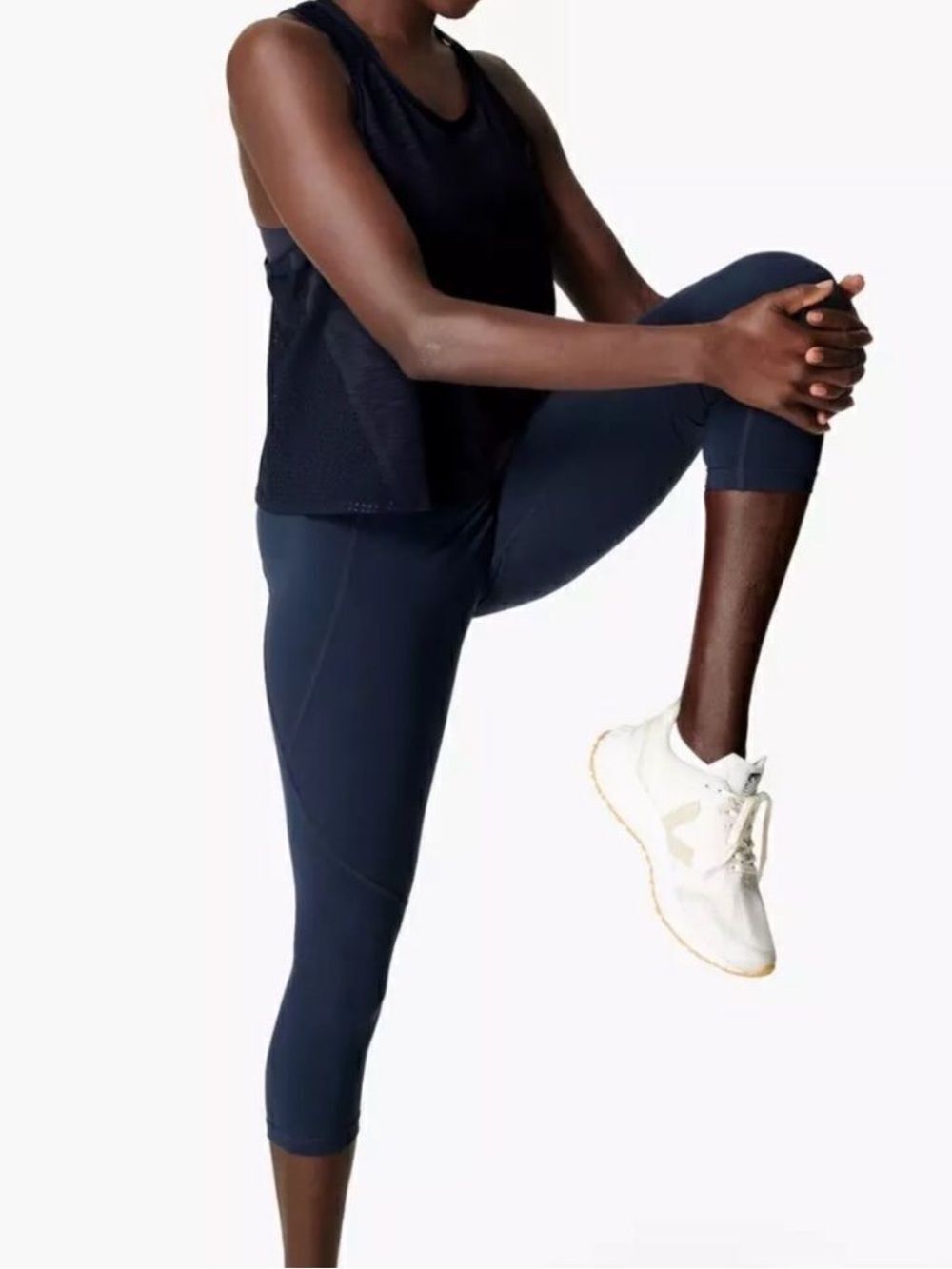 XL Navy Crop 7/8 Power Workout Leggings